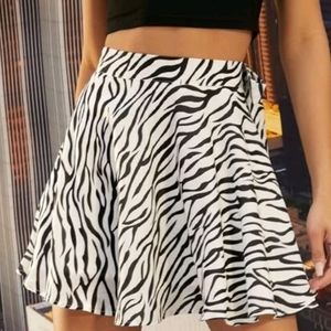 Zebra print skirt